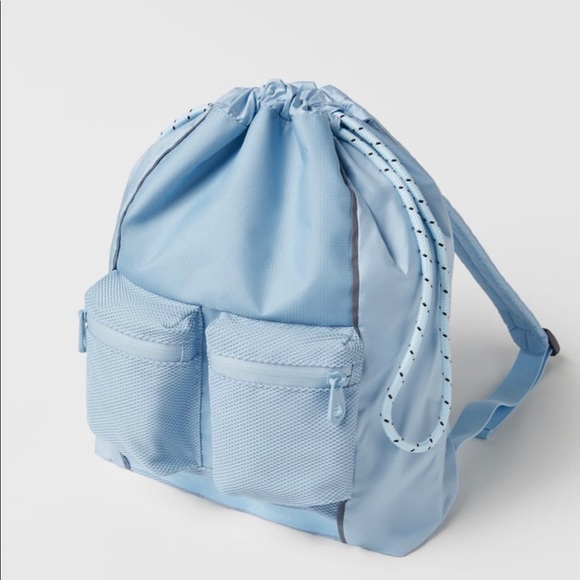 Zara Light Blue SPORTY BACKPACK (New with tag) - Picture 3 of 6